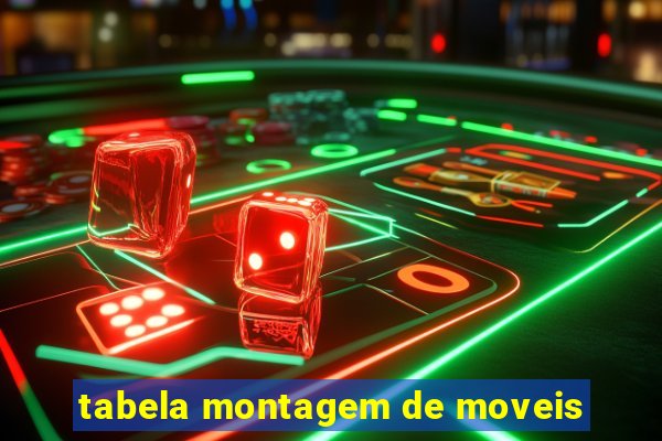 tabela montagem de moveis